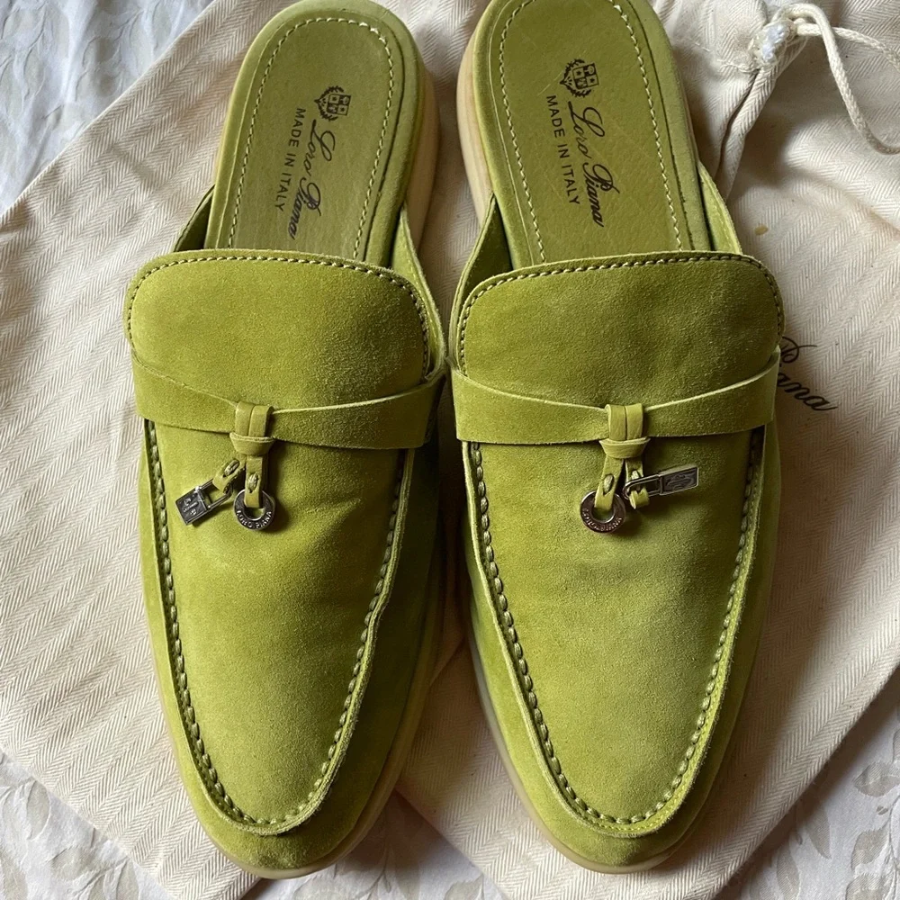 Loro Piana Suede Slip-On Loafers - Picture 1 of 10